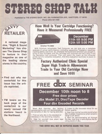 Stereo Shop Talk 1982